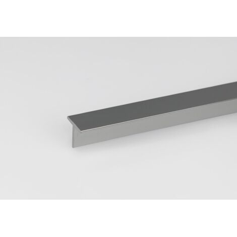 PROFILO ALLUMINIO ARGENTO BRILLANTE A """T""" mt.2 mm. 15x15x1,5 (1/2)