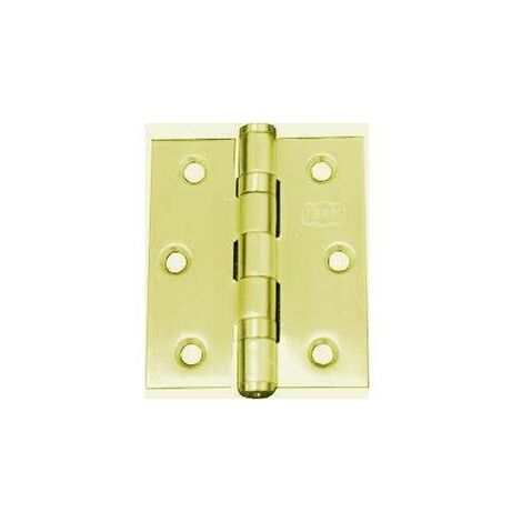 Cerniera Pomella Zancata 822-02 Bal Per Porta Interna, Dimensione 120x65 Mm, Mano Sinistra, Ottone Finitura Lucido Verniciato - Foto 2