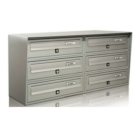 Cassetta Postale Condominiale 6 Posti - Multicolore, Acciaio Inox E Alluminio - Made In Italy - Foto 4