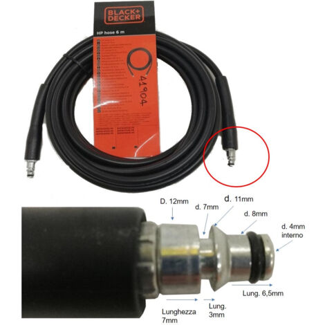 Tubo Idropulitrice Annovi Reverberi - Prolunga 6mt Per Black Decker, Stanley, Michelin - Foto 3