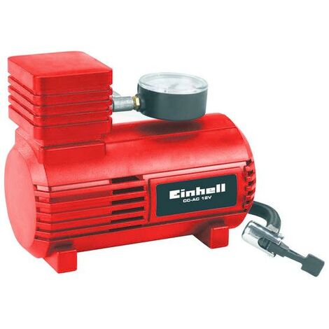 Einhell CC-AC 12V Compressore portatile (12 V da accendi sigari, pressione max18 bar, tubo alta pressione 45 cm, cavo alimentazione 2,9 m)
