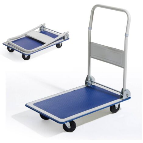 Carrello Pieghevole VERDELOOK – 83x74x48 Cm, Blu, Portata 150 Kg, Ruote Piroettanti E Bordo Paracolpi In Gomma