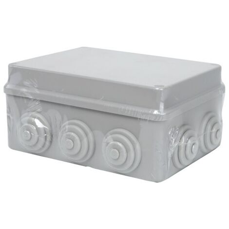 Aigostar Scatola di derivazione a giunzione rettangola, plastica ABS, per interni ed esterni, L150W110H70mm, grigia,1unità