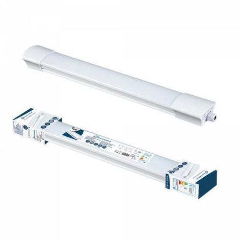 Electraline 65061 Barra luminosa LED da esterno, plafoniera da giardino 40W 3600 Lumen luce naturale impermeabile IP65 lunga 120 cm Tubo led per giardino, loggia, esterno, muro esterno (1/5)