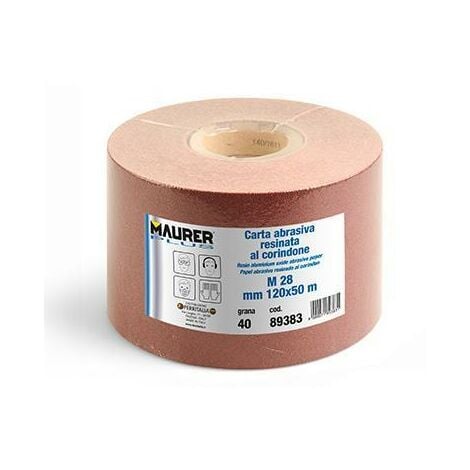 CARTA ABRASIVA ROTOLO MAURER PLUS M28 GR120 120MM 50MT