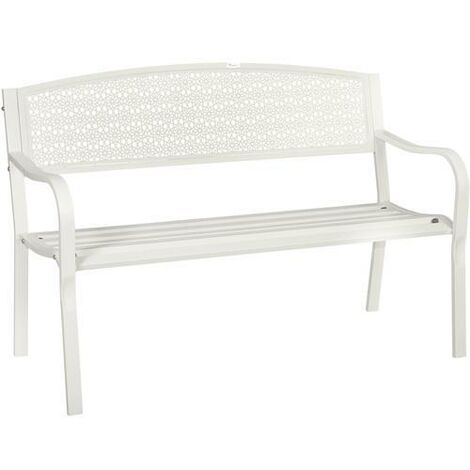 PANCHINA ACCIAIO DOTHAN COLORE BIANCO PAPILLON