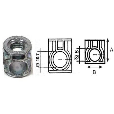 BARILOTTO IN ZAMA S/BORDO COMPLETO DI GRANO A19mm BØ16mm - (Cf.10Pz)