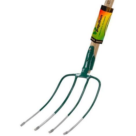 FORCA in acciaio zincato 4 DENTI con MANICO da 135 cm PAPILLON Made in Italy