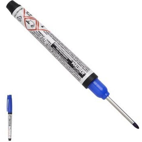 MAURER Pennarello Marcatore Punta Lunga Blu, Marcatore Fori Profondi, Marker Zone Dificil Accesso, Tracciatore, Pennarello Opere,