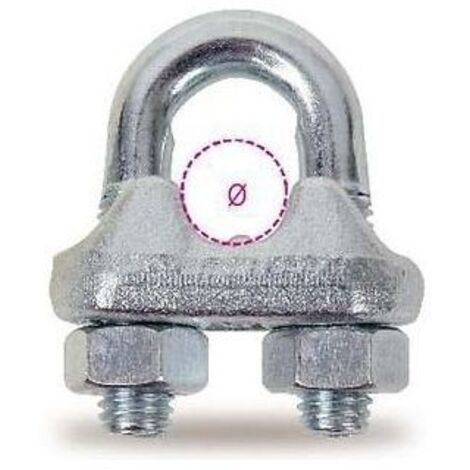 6 pezzi morsetto a cavallotto zincato filetto 6 mm Ø interno 1/4" morsetti