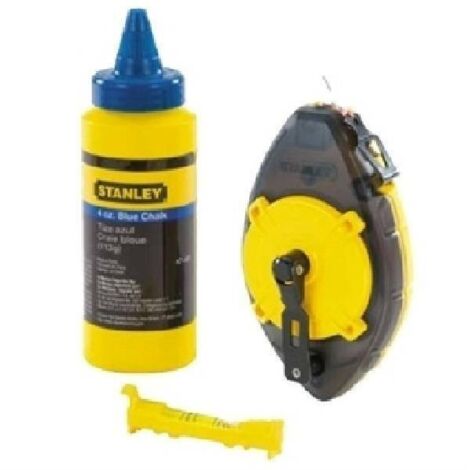 Stanley set tracciatore 30m powerwinder con flacone polvere blu 30m