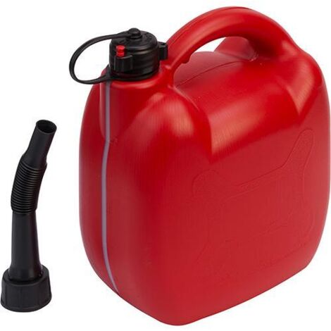 TANICA CARBURANTE PLASTICA ROSSA 10LT C/BECCUCCIO ERMETICO MAURER