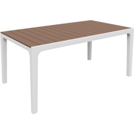 TAVOLO RESINA """HARMONY KETER""" DIM 160X90X74CM BIANCO/CAPPUCCINO