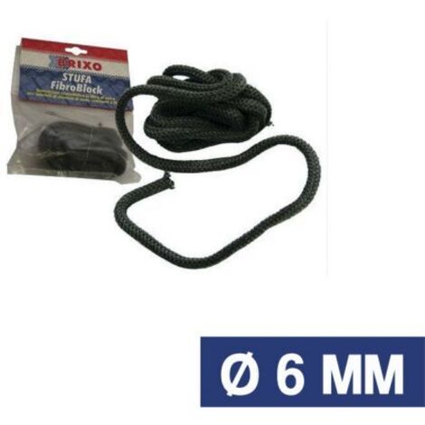 GUARNIZIONE STUFA FIBROBLOCK BRIXO Ø 6 mm - LUNGHEZZA MT.2.5 (1/6)