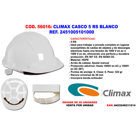ELMETTI PROTEZIONE CLIMAX 5-RS BIANCHI