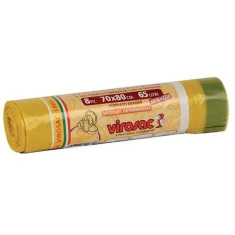 BUSTE SACCOPRATICO PZ 8 CM70X80 GIALLO