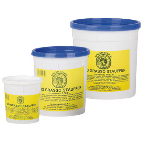 Grasso lubrificante biologico al calcio Stauffer 500 ml per meccanismi – Stauffer