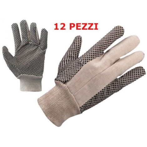 Guanti Cotone Puntinati Beige 10 Mac-Tuk (1/3)