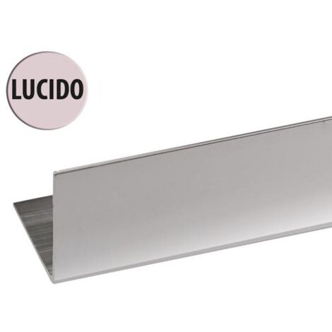 Profilo Angolare Da 1 Metro Alluminio Argento Brillante 10X10X1 Set 5 Pezzi - Arcansas