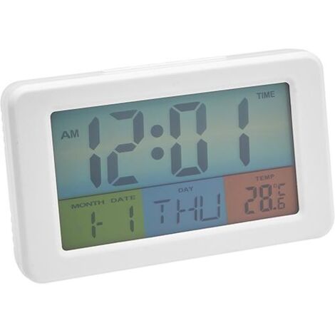 OROLOGIO SVEGLIA DIGITALE C/TERMOMETRO E CALENDARIO MAURER - CF. SCATOLA