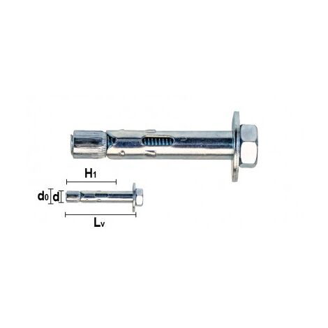 ANCORANTE ACCIAO MAURER PLUS MSA Ø 8X 45MM C/VITE T.E.8.8 M6X45 """33027"""