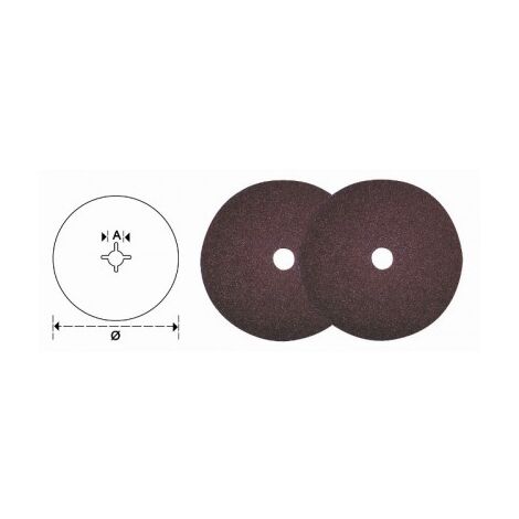 Dischi Disco Abrasivo su Fibra al Corindone  180 mm Grana 36 Maurer  cf. 25 Pz (1/3)