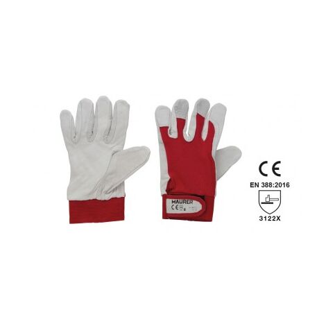 GUANTI LAVORO PELLE GOLF TG.10 MAURER DORSO TESSUTO