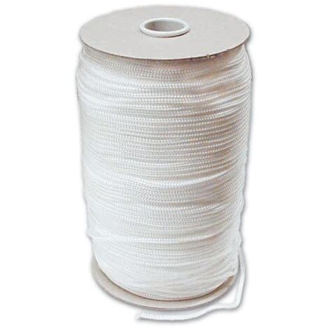 Cordoncino in Nylon per Tende misura 2,5 mm colore Bianco Matassa da 250 Mt