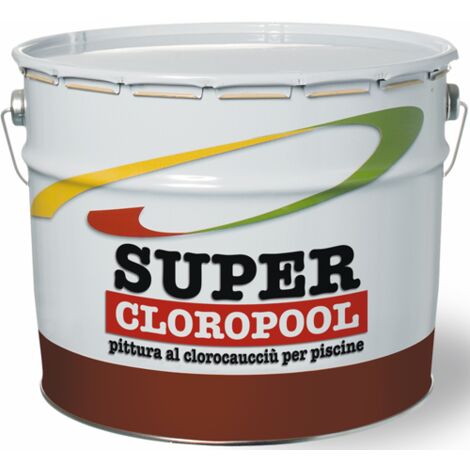 PITTURA X PISCINA CLOROCAUCCIU' """SUPER CLOROPOOL""" 12LT AZZURRO ITALC