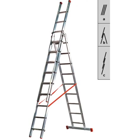 SCALA INDUSTRIALE """GENIA""" 3X12G ALLUMINIO FACAL