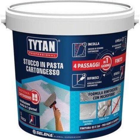 STUCCO IN PASTA X CARTONGESSO 5KG BIANCO TYTAN (1/2)