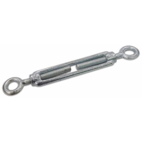 Tenditore a 2 Occhi Zincato Filetto 5 mm Misura chiuso 104 mm Conf. 100 pz