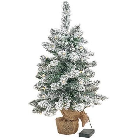 NATALE - ALBERO INNEVATO PICCOLO C/LUCI A BATTERIA 60CM MAURER (3XAA NO)