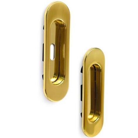 MANIGLIA INCASSO OVALE 125X38MM ORO