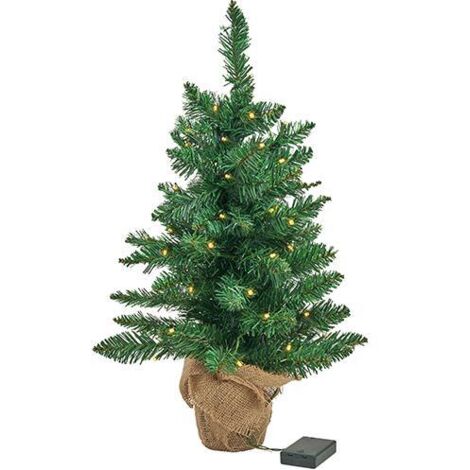 NATALE - ALBERO PICCOLO LUCI INTEGRATE A BATTERIA 60CM MAURER (3XAA NO)