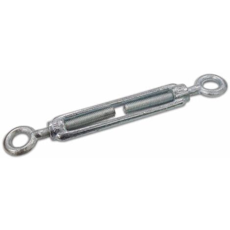 30 Pezzi Tenditore TIRANTE 2 Occhi Mm 8 ACCIAIO Zincato FUNE Occhioli