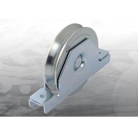 RUOTA CANCELLO A SALDARE GOLA V 427 COMBI • ZINCATA SUPPORTO INTERNO + CUSCINETTO MM 120