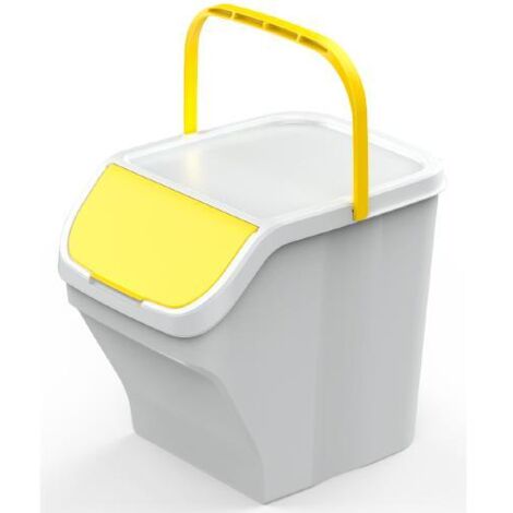 PATTUMIERA PER DIFFERENZIATA TORRE 25LT BIANCO/GIALLO