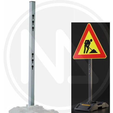 PALO PER SEGNALETICA H200 QUADRATO IN PLASTICA