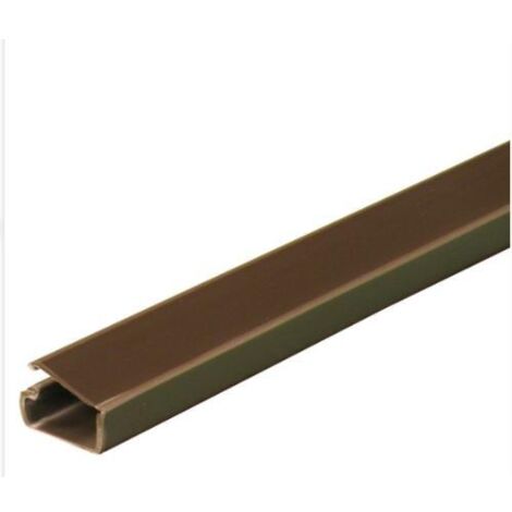 CANALINA MARRONE CAVO ELETTRICO ADESIVA 20X10MM 2MT CHIUSA