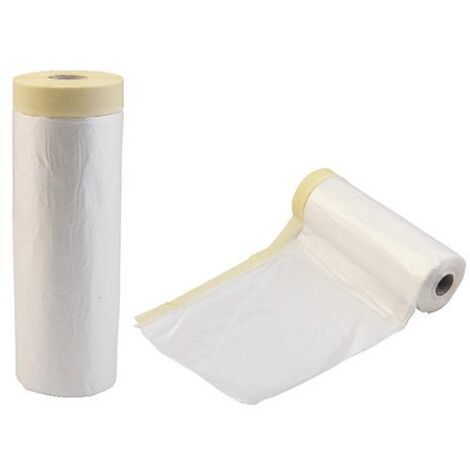 FILM POLIETILENE PER MASCHERARE C/ADESIVO H 140CM 33MT MAURER