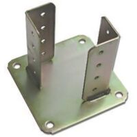 SUPPORTO PER TRAVI CON PIASTRA 120X120MM ZINCO+