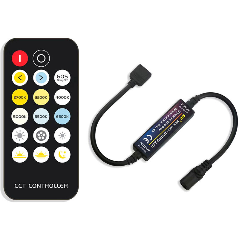 Contrôleur de bande LED RGB 2 Amp par canal, télécommande IR 24