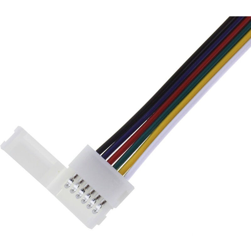 Connecteur pour ruban LED RGB sans soudure avec 2 clicks + câble