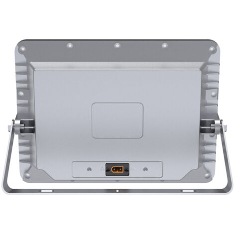 Projecteur solaire blanc froid aluminium 100W noir 2000lm - Mr.Bricolage