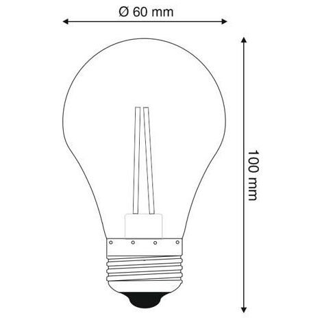 Ampoule led E27 COB filament 4W, blanc froid