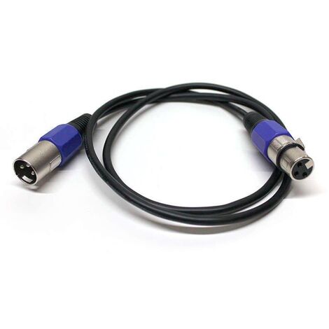 Câble DMX équipé XLR 3 broches ACCU CABLE - AC-DMX3 Noir