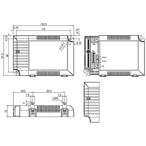 Driver de LED MEAN WELL LCM-40 ajustable, 0-10V, PWM, dimmable
