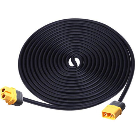 Ledbox – Câble d'extension Amass XT60H 3 mètres – Cuivre doré – Courant 30A, Tension 500V, Température -20 à 120°C