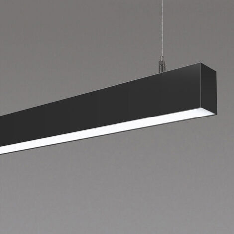 Profilé LED ST10 Aluminium Noir Mat 2m Avec Couvercle Laiteux - Pour Bandes LED Jusqu'à 10 Mm - Éclairage Cuisine, Meuble, Plinthe, Éclairage Indirect Haut De Gamme